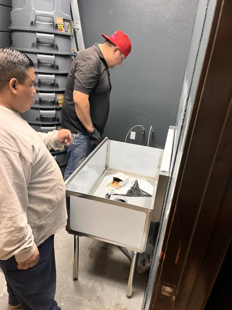 Commercial plumbing and sink installation in Hydeville